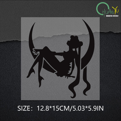 Autocolant pentru capac de combustibil, cu lună, autocolant pentru mașină, sticlă, capac pentru rezervor, autocolant decorativ