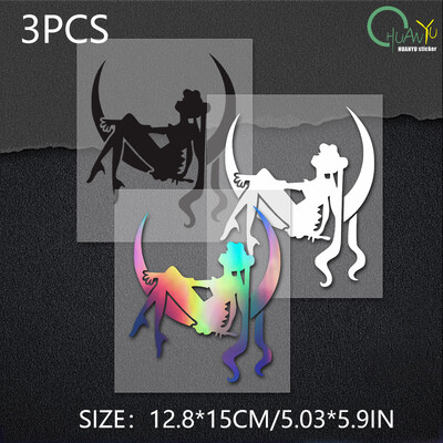 Autocolant pentru capac de combustibil, cu lună, autocolant pentru mașină, sticlă, capac pentru rezervor, autocolant decorativ