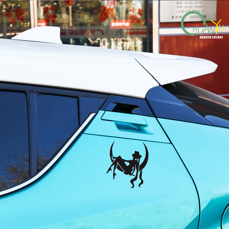 Autocolant pentru capac de combustibil, cu lună, autocolant pentru mașină, sticlă, capac pentru rezervor, autocolant decorativ