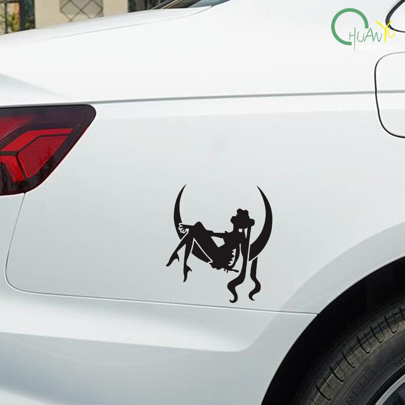 Autocolant pentru capac de combustibil, cu lună, autocolant pentru mașină, sticlă, capac pentru rezervor, autocolant decorativ