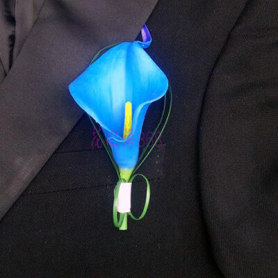 perfectlifeoh Ručno izrađen bijeli cvijet kale Korsaž Mladoženja Kum Vjenčanica Muškarci Boutonniere Pin Broš Dekoracija