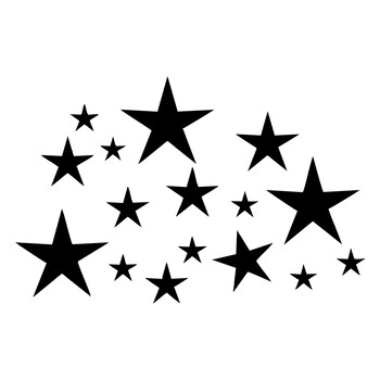 G077 20X13CM Vinyl Decal STARS Αυτοκόλλητο αυτοκινήτου Αδιάβροχο Auto Decors στο πίσω παράθυρο προφυλακτήρα αμαξώματος αυτοκινήτου