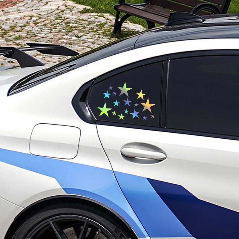 G077 20X13CM vinilna naljepnica ZVIJEZDE Naljepnica automobila Vodootporni automobilski dekori na stražnjem staklu odbojnika karoserije automobila