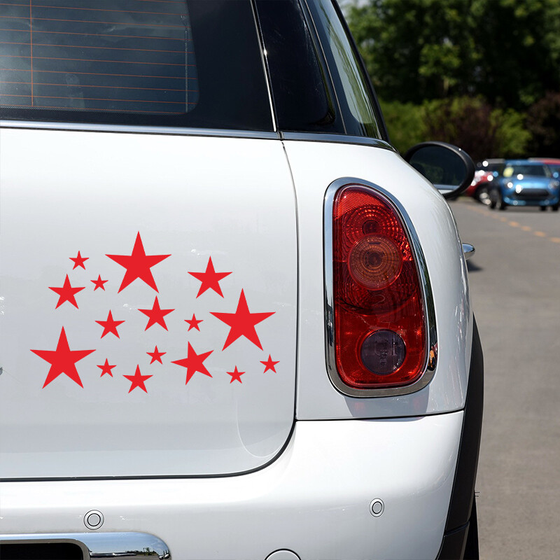 G077 20X13CM vinilna naljepnica ZVIJEZDE Naljepnica automobila Vodootporni automobilski dekori na stražnjem staklu odbojnika karoserije automobila