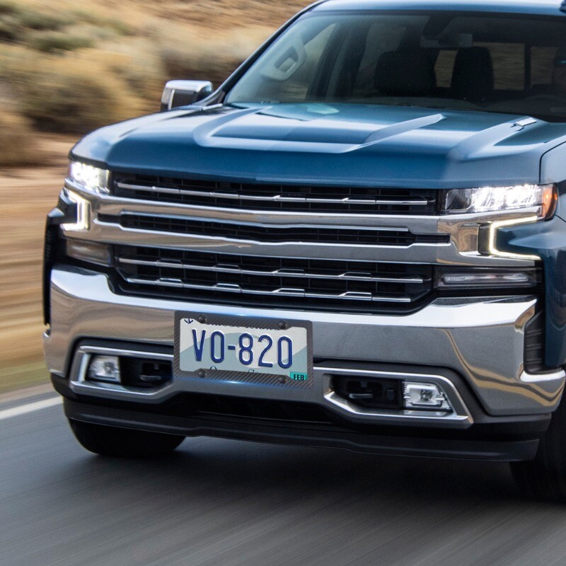 Univerzalni ABS okvir registarske pločice s uzorkom od ugljičnih vlakana, američki standardni nosač okvira registarske pločice sa standardnim kompletom vijaka 30*15CM