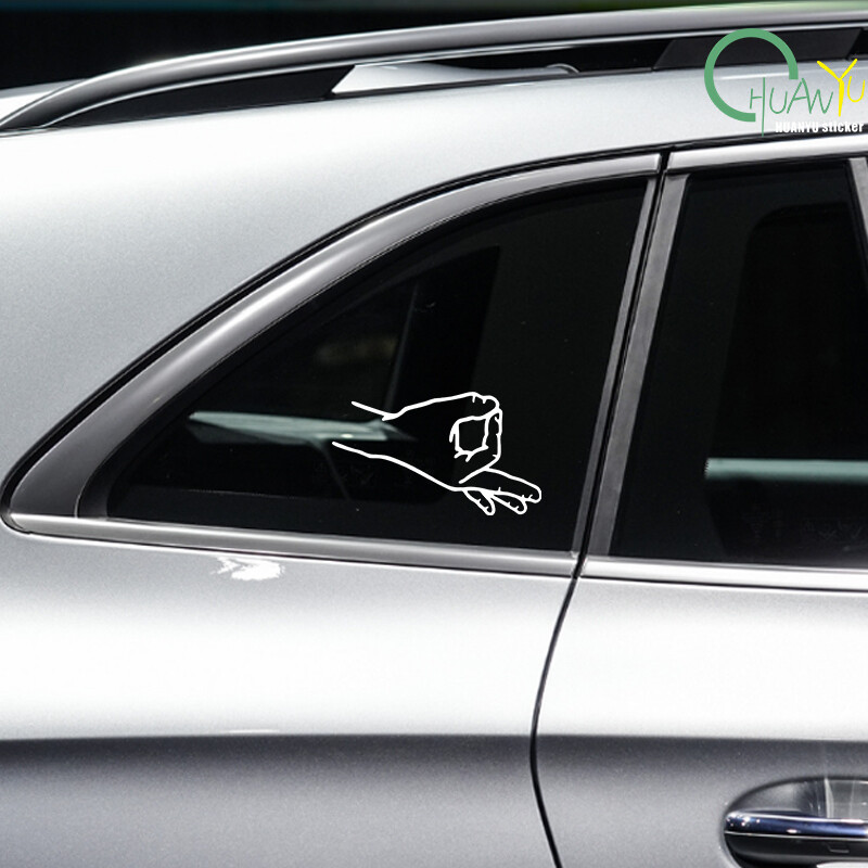 Zanimljiv paket Krug Igra Ruka Prst Naljepnica za automobil Vinil na naljepnici za stil automobila Motocikl Smiješna naljepnica Auto