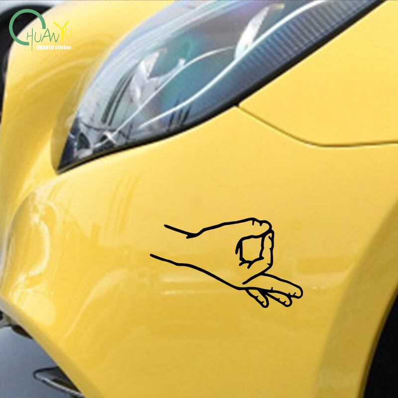 Zanimljiv paket Krug Igra Ruka Prst Naljepnica za automobil Vinil na naljepnici za stil automobila Motocikl Smiješna naljepnica Auto