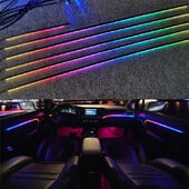 Univerzalna simfonijska ambijentalna svjetla automobila 64 RGB Akrilni svjetlosni vodič za unutrašnjost automobila Optička svjetla Atmosfersko svjetlo 18 u1