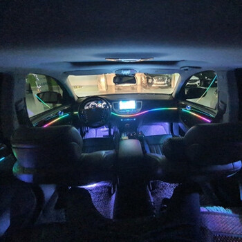 Universal Symphony Car Ambient Lights 64 RGB Εσωτερικό Αυτοκινήτου Ακρυλικό Φωτιστικό Οδηγός Οπτικών Ινών Διακόσμηση αυτοκινήτου Φως ατμόσφαιρας 18 in1