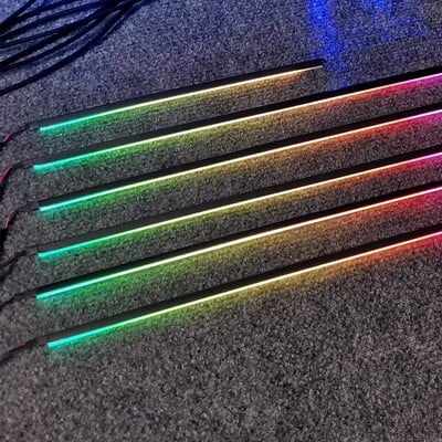 LED Symphony aukštos kokybės automobilio interjero lemputė LED 64 spalvų RGB akrilo optinio pluošto juostelė, skirta pakeisti