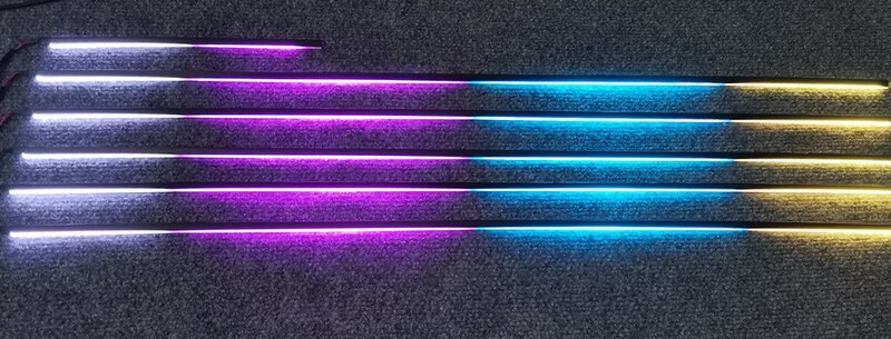 LED Symphony aukštos kokybės automobilio interjero lemputė LED 64 spalvų RGB akrilo optinio pluošto juostelė, skirta pakeisti