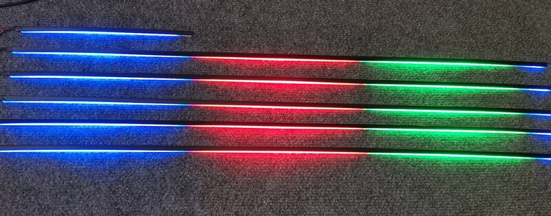 LED Symphony aukštos kokybės automobilio interjero lemputė LED 64 spalvų RGB akrilo optinio pluošto juostelė, skirta pakeisti