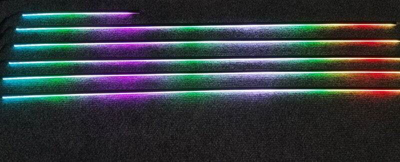 LED Symphony aukštos kokybės automobilio interjero lemputė LED 64 spalvų RGB akrilo optinio pluošto juostelė, skirta pakeisti