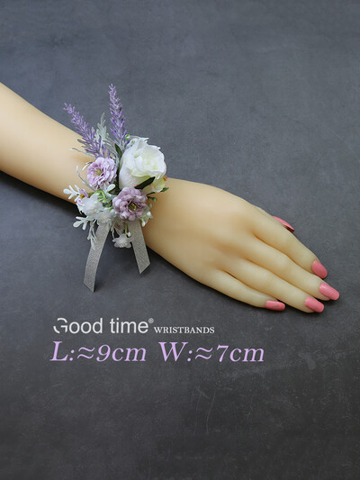 GT Silk Corsages Στολισμός Γάμου Γάμος Τριαντάφυλλο Καρπό Κορσάζ Καρφίτσα Μπουτονιέρα Λουλούδια για Παιώνιες μαργαρίτες Angel White