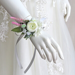 Κορσάζ γάμου και μπουτονιέρες Αξεσουάρ για τον γαμπρό Βραχιόλια παράνυμφων Κορσάζ λουλούδια καρφίτσα τεχνητά τριαντάφυλλα Διακόσμηση χορού