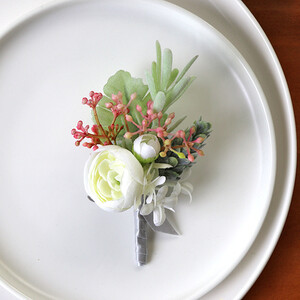 Κορσάζ γάμου και μπουτονιέρες Αξεσουάρ για τον γαμπρό Βραχιόλια παράνυμφων Κορσάζ λουλούδια καρφίτσα τεχνητά τριαντάφυλλα Διακόσμηση χορού