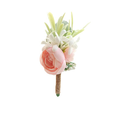 Κορσάζ γάμου και μπουτονιέρες Αξεσουάρ για τον γαμπρό Βραχιόλια παράνυμφων Κορσάζ λουλούδια καρφίτσα τεχνητά τριαντάφυλλα Διακόσμηση χορού