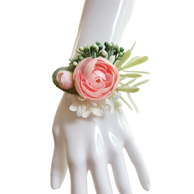 Κορσάζ γάμου και μπουτονιέρες Αξεσουάρ για τον γαμπρό Βραχιόλια παράνυμφων Κορσάζ λουλούδια καρφίτσα τεχνητά τριαντάφυλλα Διακόσμηση χορού
