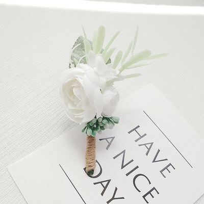 Κορσάζ γάμου και μπουτονιέρες Αξεσουάρ για τον γαμπρό Βραχιόλια παράνυμφων Κορσάζ λουλούδια καρφίτσα τεχνητά τριαντάφυλλα Διακόσμηση χορού