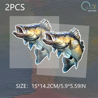 PVC naljepnica Fishing Big Fish Sea Bass Automobilska naljepnica Vodootporna za branik, stražnji prozor prijenosnog računala