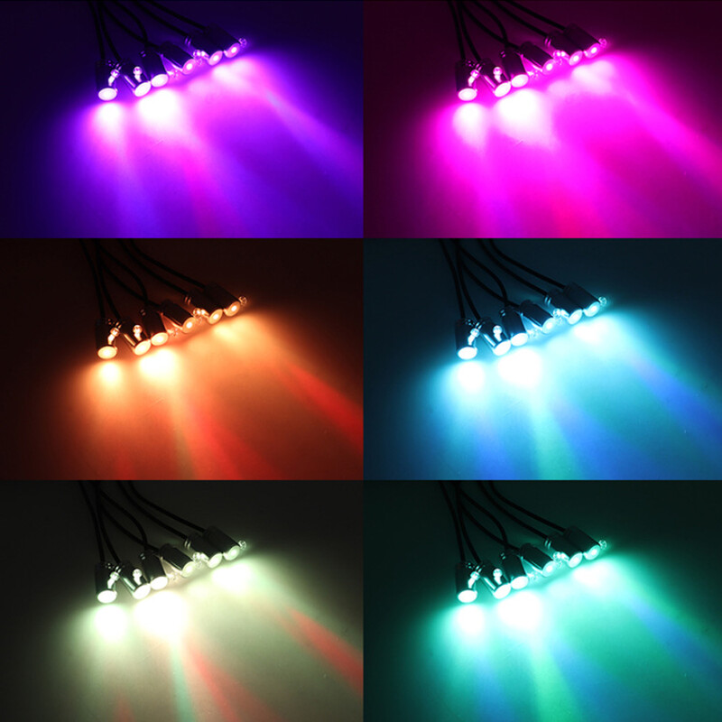 6 u 1 LED interijer automobila Ambijentalna trakasta svjetiljka 8M optička vlakna Atmosfera Neonska rasvjeta Komplet APP Daljinski upravljač Auto ukrasna svjetiljka