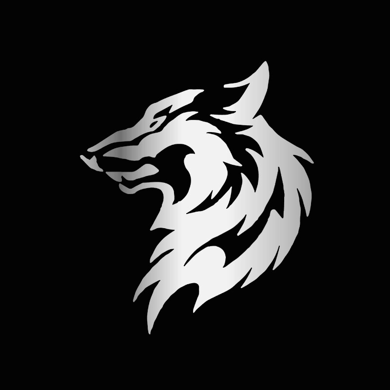 WaveHands 24 εκ. Αυτοκόλλητα αυτοκινήτου με μοτίβο λύκου Χαλκομανίες Αδιάβροχο βινύλιο Funny Auto αυτοκόλλητο από ανθρακονήματα Αυτοκίνητα Αξεσουάρ διακόσμησης