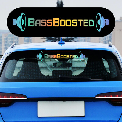 G069 Car Styling Funny BassBoosted Bass Boosted Autocolante de vinil Autocolante pentru corp PVC sculptat Vinil Decal Accesoriu pentru mașină