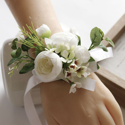 Бяла бутониера Корсаж за китка Шаферка Сватбен декор Булка Цветя accessoires de mariage