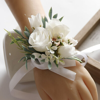 Бяла бутониера Корсаж за китка Шаферка Сватбен декор Булка Цветя accessoires de mariage