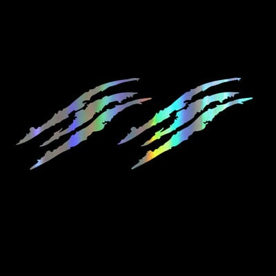 HungMieh Auto naljepnica 3D 40*12cm Monster naljepnica Ogrebotine Oznake kandži Auto naljepnice na automobilu Crna Srebrna Crvena