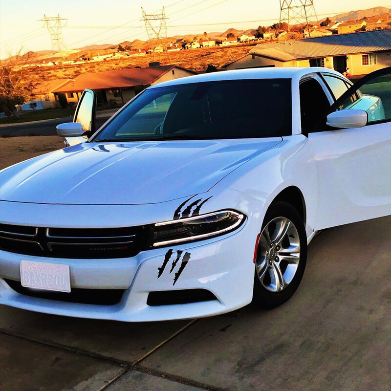 HungMieh Auto naljepnica 3D 40*12cm Monster naljepnica Ogrebotine Oznake kandži Auto naljepnice na automobilu Crna Srebrna Crvena