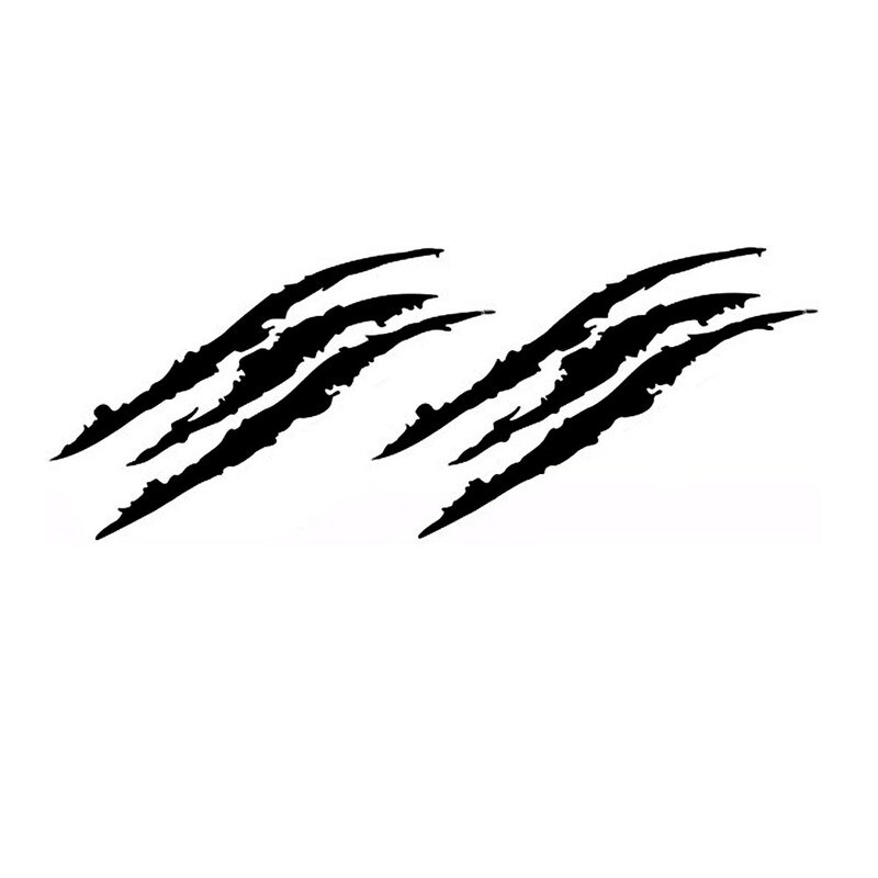 HungMieh Auto naljepnica 3D 40*12cm Monster naljepnica Ogrebotine Oznake kandži Auto naljepnice na automobilu Crna Srebrna Crvena