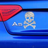 1 kom. Smiješne dijamantne naljepnice za auto s lubanjom od 10*7,3 cm Naljepnice za karoseriju automobila za razne dodatke za ukrašavanje motocikla automobila