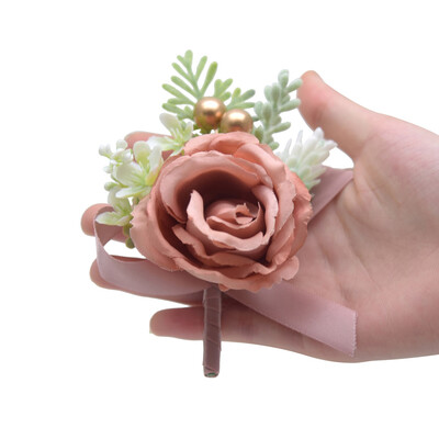 13Colors Esküvői Beach Boutonniere Gomblyukak Vőlegény Vőlegény Legjobb Férfi Rózsa Esküvői Virágok Kiegészítők Báli öltöny Dekoráció
