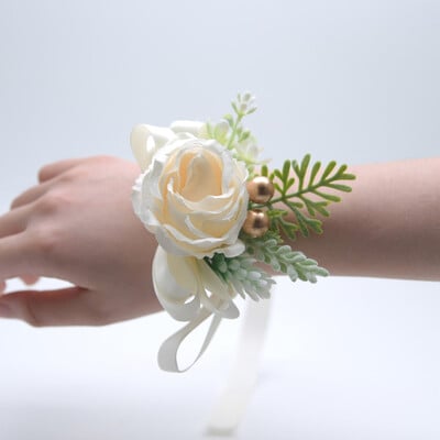 13Colors Esküvői Beach Boutonniere Gomblyukak Vőlegény Vőlegény Legjobb Férfi Rózsa Esküvői Virágok Kiegészítők Báli öltöny Dekoráció