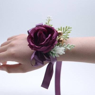 13Colors Esküvői Beach Boutonniere Gomblyukak Vőlegény Vőlegény Legjobb Férfi Rózsa Esküvői Virágok Kiegészítők Báli öltöny Dekoráció