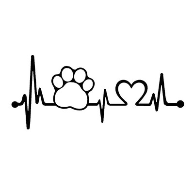 Motociklistička naljepnica Otisak mačje šape i Love The Dog Otisak šape Znak Moto Auto naljepnica Smiješni JDM vinil na stilu automobila