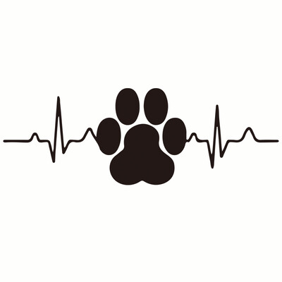 Motociklistička naljepnica Otisak mačje šape i Love The Dog Otisak šape Znak Moto Auto naljepnica Smiješni JDM vinil na stilu automobila