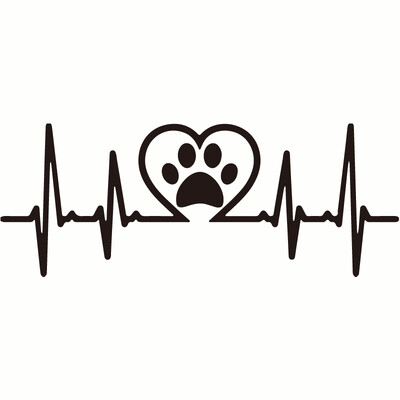 Motociklistička naljepnica Otisak mačje šape i Love The Dog Otisak šape Znak Moto Auto naljepnica Smiješni JDM vinil na stilu automobila