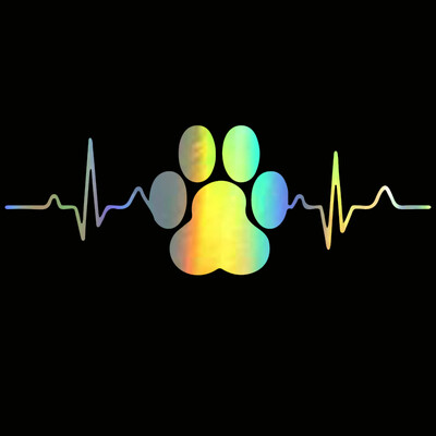 Motociklistička naljepnica Otisak mačje šape i Love The Dog Otisak šape Znak Moto Auto naljepnica Smiješni JDM vinil na stilu automobila