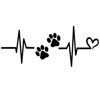 Motociklistička naljepnica Otisak mačje šape i Love The Dog Otisak šape Znak Moto Auto naljepnica Smiješni JDM vinil na stilu automobila