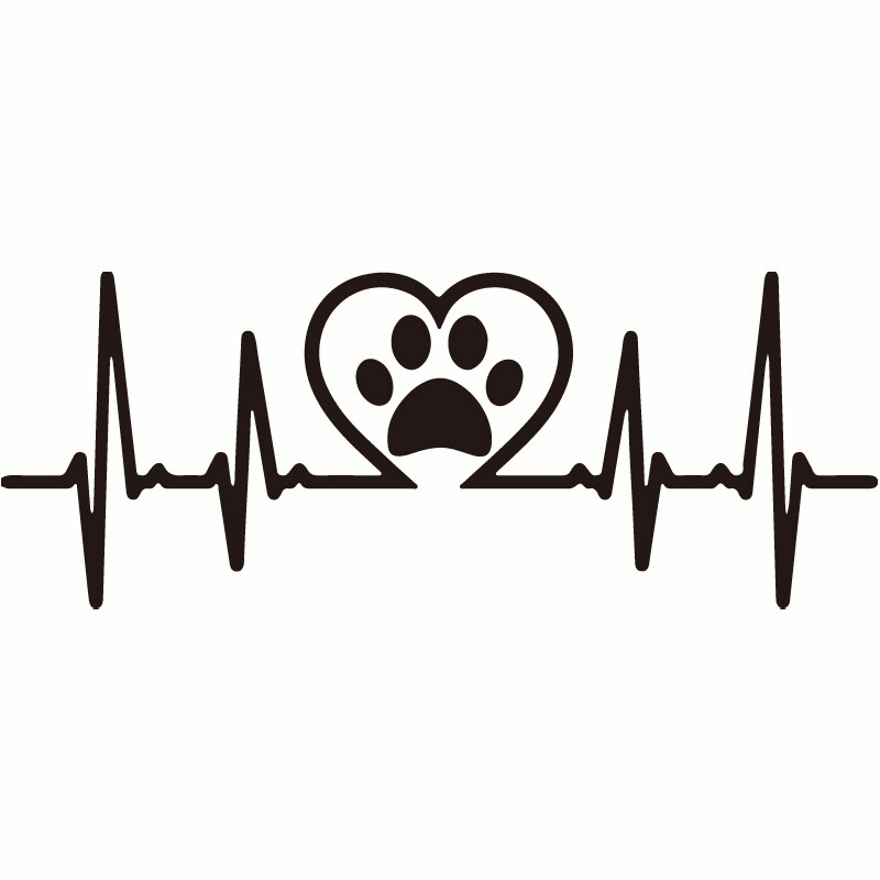 Motociklistička naljepnica Otisak mačje šape i Love The Dog Otisak šape Znak Moto Auto naljepnica Smiješni JDM vinil na stilu automobila