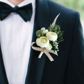 1PC Boutonniere Cvijeće Corsage Pin Boutonniere Buttonle Muškarci Vjenčana narukvica Vjenčane djeveruše Gumb Svjedoci Corsage