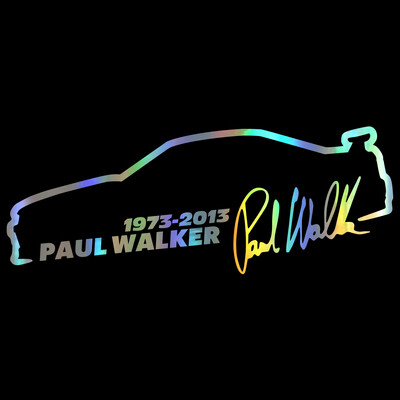 Vinilna naljepnica za automobil 13*5cm Paul Walker Brzi i žestoki Modna reflektirajuća naljepnica na automobilu Smiješne 3D naljepnice Naljepnice Stil automobila