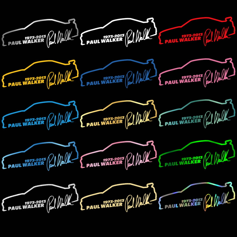 Vinilna naljepnica za automobil 13*5cm Paul Walker Brzi i žestoki Modna reflektirajuća naljepnica na automobilu Smiješne 3D naljepnice Naljepnice Stil automobila