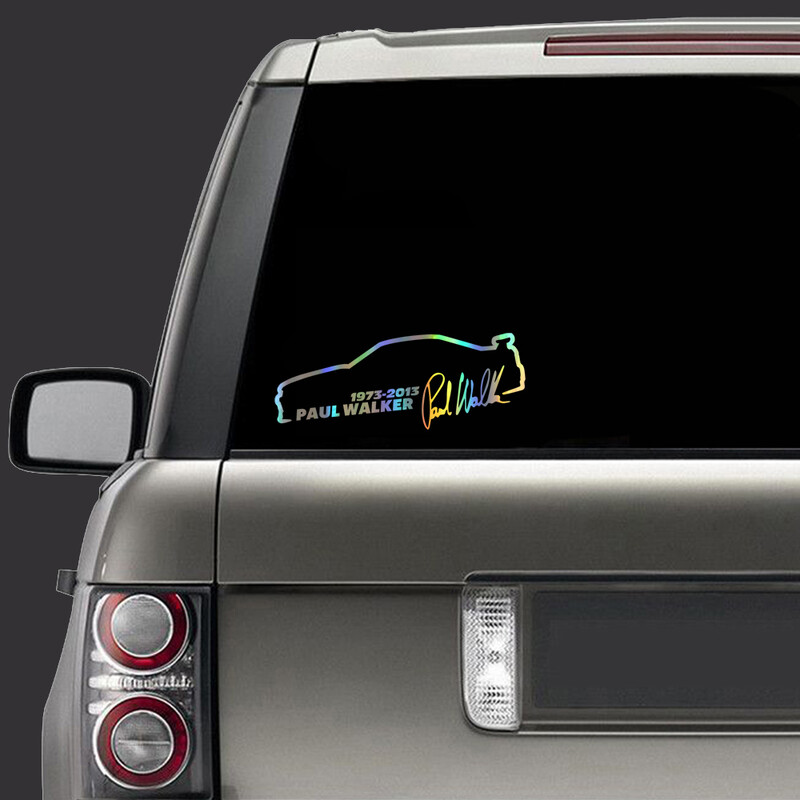 Vinilna naljepnica za automobil 13*5cm Paul Walker Brzi i žestoki Modna reflektirajuća naljepnica na automobilu Smiješne 3D naljepnice Naljepnice Stil automobila