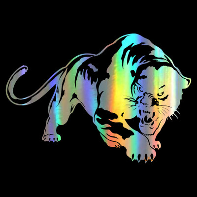 Autocolant pentru mașină 3D 19,5*13,6 cm Autocolant amuzant de vânătoare de pantera sălbatică de foc pentru autocolante și decalcomanii pentru lunetă din vinil pentru stilul mașinii