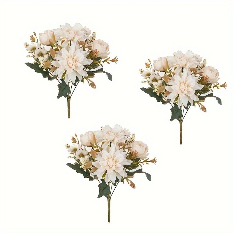 1 buc. Ofertă caldă, flori artificiale, mătase, dalie, trandafir, margaretă, decorațiuni pentru casă de Crăciun, cameră bonsai, buchet de mireasă, petrecere, cutie de bricolaj