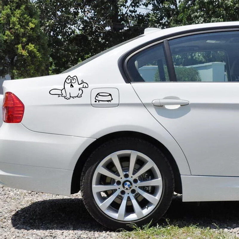 Autocolante și decalcomanii pentru capac de combustibil cu desene animate cu stil de mașină Accesoriile de alimentare pentru Ford Focus 2 Volkswagen Polo Golf Skoda