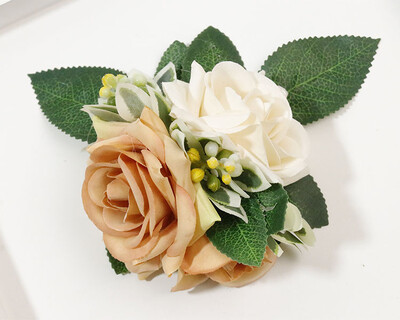 Naujos dirbtinės gėlės Boutonniere riešo korsažo sagos vestuvinės nuotakos kostiumo liudytojų priedai